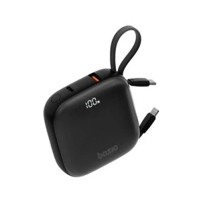 Bazic Gopower Fusion, 3In1 10000Mah Powerbank With Built-In Usb-C And Lightning Cable